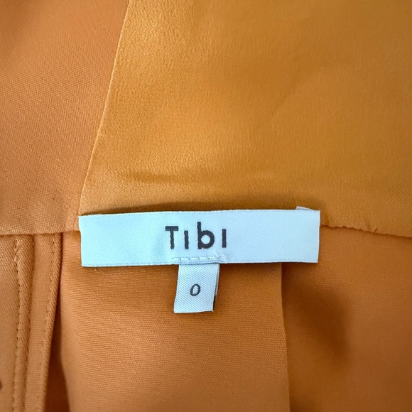 Tibi - Structured V-Neck burnt orange midi dress with cut outs - Picture 12 of 12